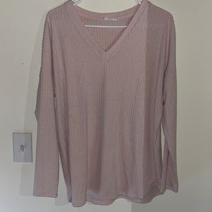 Ardene long sleeve light pink lounge top